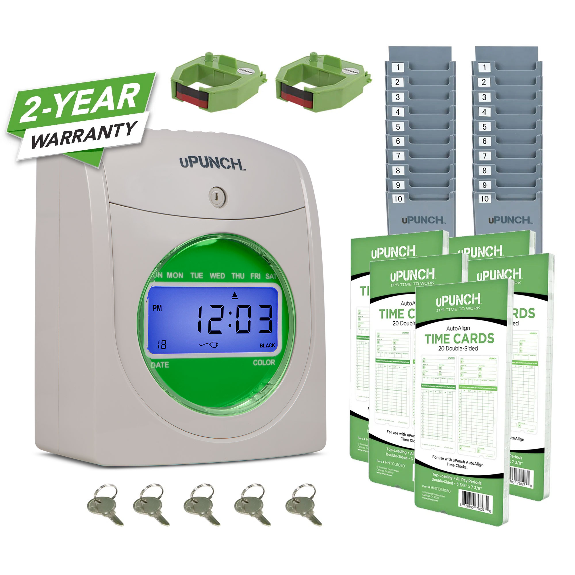 Amazon.com : 100 uPunch Time Cards for HN3000 : Office Products