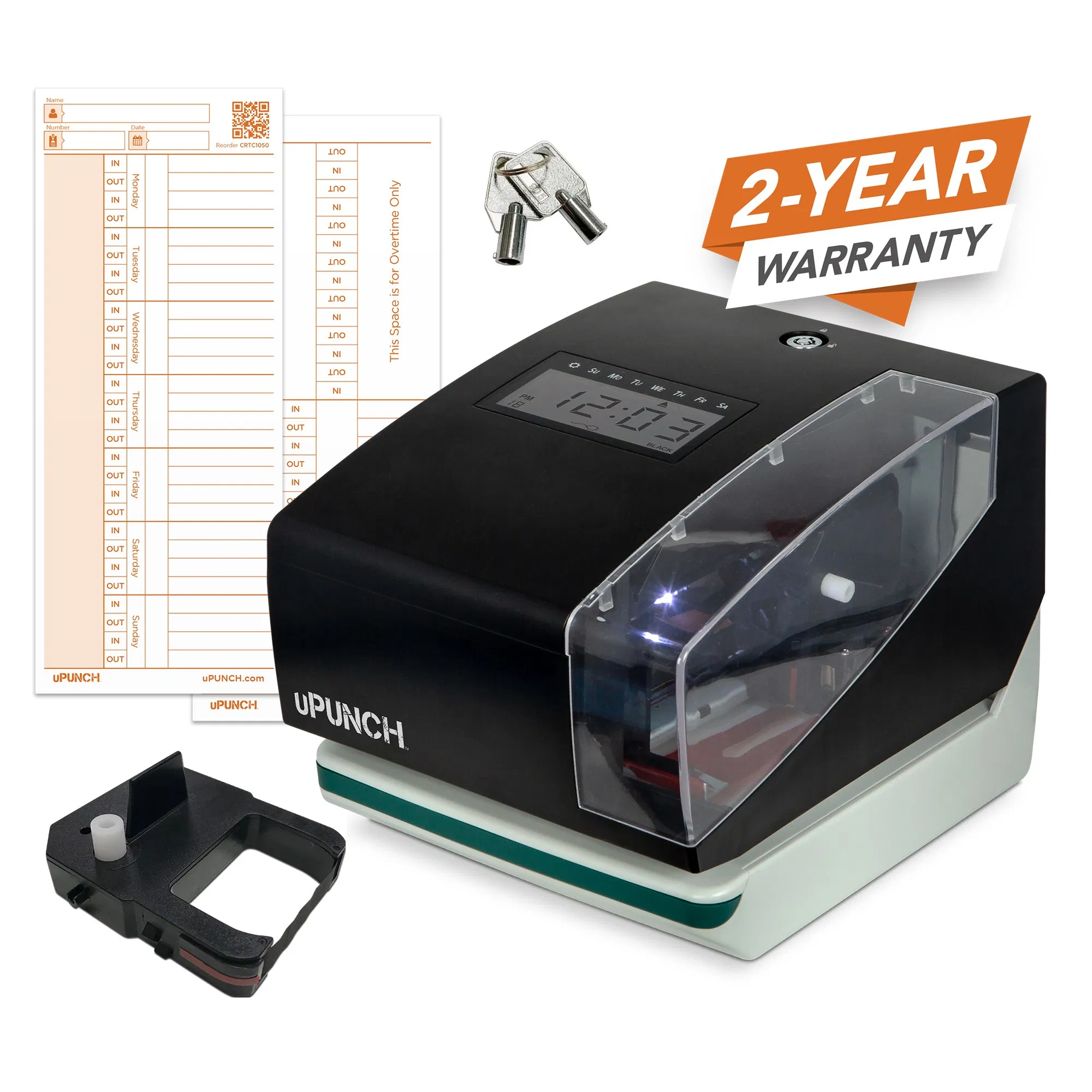 uPunch Digital Time Clock & Date Stamp (CR1000) Time Clock Market