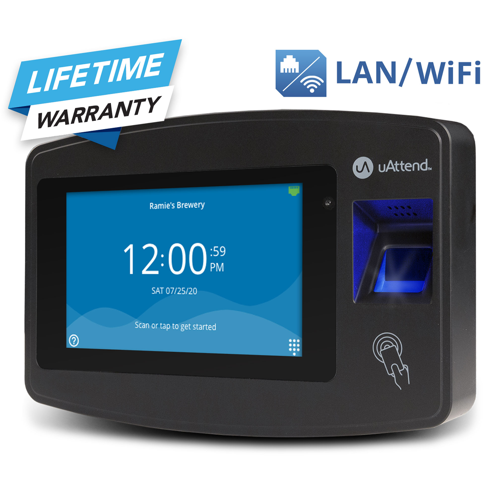 UAttend CloudConnected Touchscreen Time Clock Time Clock