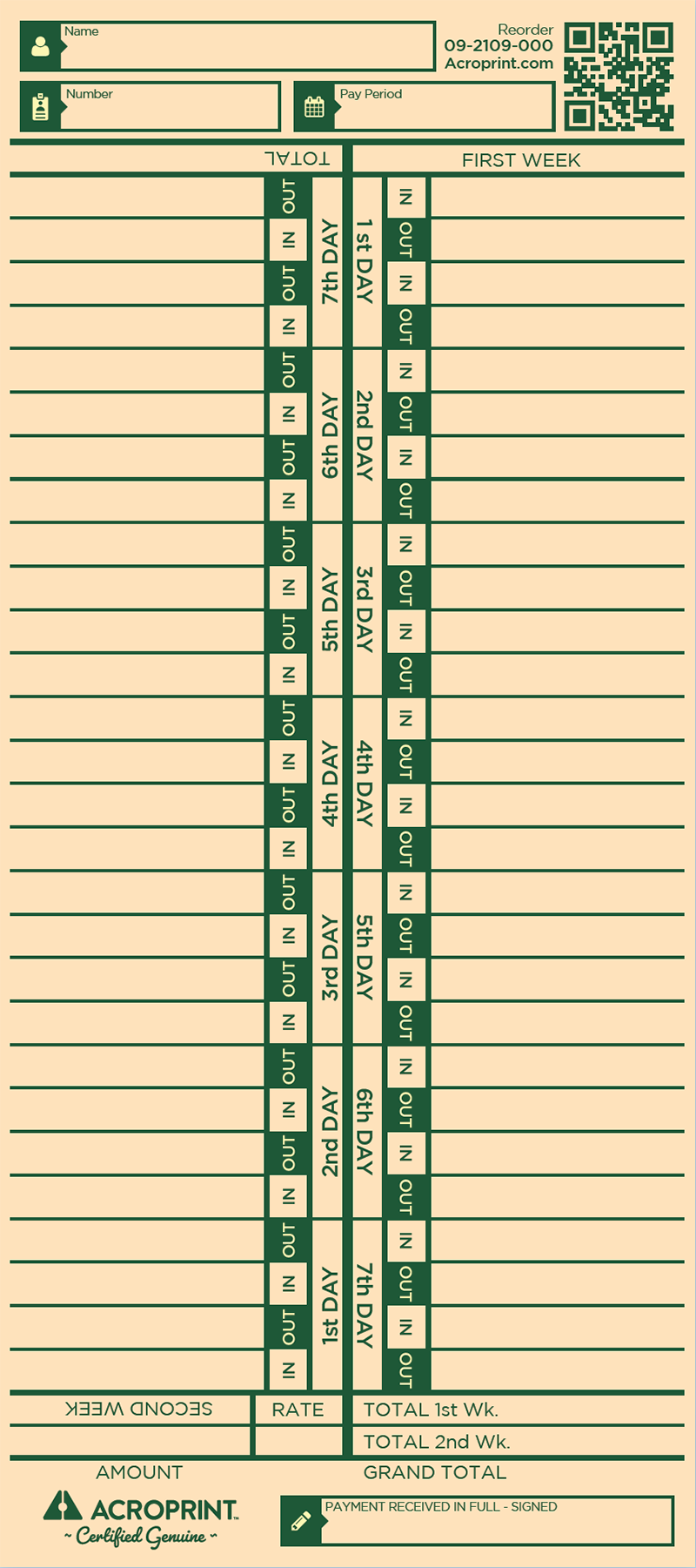 time-cards-standard-bi-weekly-time-clock-market